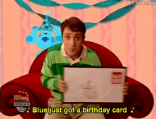 Blues Clues Steve GIF - Blues Clues Steve Blue Just Got A Birthday Card GIFs