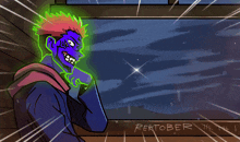 a drawing of a person with the word pertober written in the corner