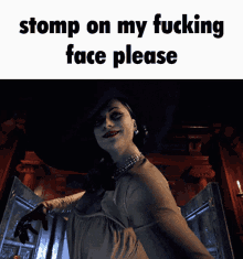 Stomp On My Fucking Face Please Lady Dimitrescu GIF - Stomp On My Fucking Face Please Lady Dimitrescu Simp GIFs