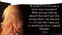 a quote from polaria is displayed with a picture of a girl