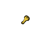 a gold key with the words chave na mao underneath
