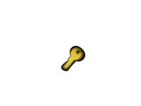 a gold key with the words chave na mao underneath