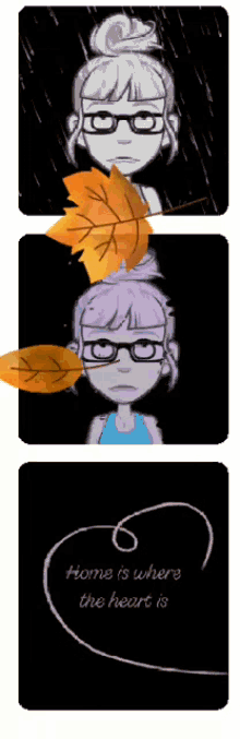 Sad Falling Leaves GIF - Sad Falling Leaves Home Is Where The Hearts Is GIFs