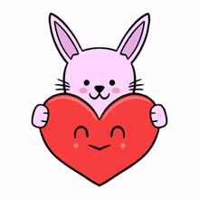 animal cute heart rabbit bunny
