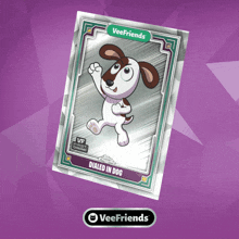 a card with a dog on it that says veefriends