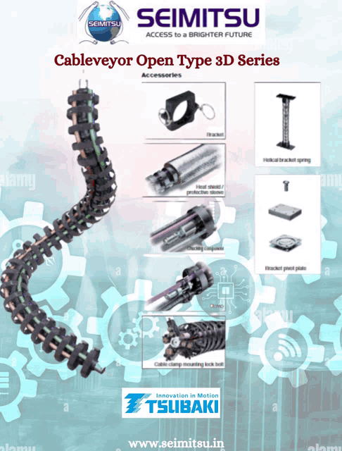 TSUBAKI Power Transmission Products Information Site Cable Carriers  (CABLEVEYOR)