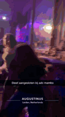 a blurry picture of a person dancing in augustinus netherlands
