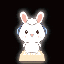 Bunny Standing On Keyboard GIF