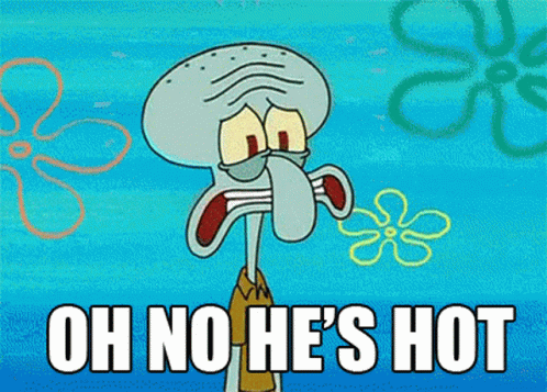 Squidward Oh No Hes Hot GIF - Squidward Oh No Hes Hot Shaking - Discover & Share GIFs