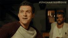 Whats That Thing On Your Face Nathan Drake GIF - Whats That Thing On Your Face Nathan Drake Tom Holland GIFs