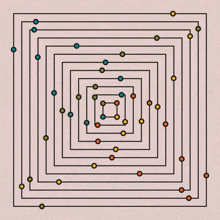 an optical illusion of a maze with circles and lines