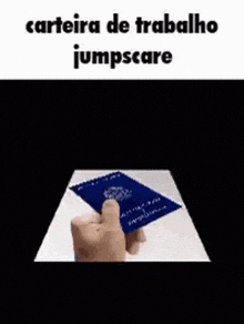 a person is holding a piece of paper in their hand .