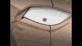a close up of a cartoon character 's eye with the word anime on the bottom right