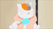 アイス にゃんこ先生 いなかっぺ大将 アニメ　漫画　猫 GIF