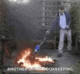 Putting Out Fire Vacuming GIF