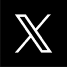 the letter x is a white letter on a black background .