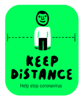 Keep Distance Help Stop Coronavirus Sticker - Keep Distance Help Stop Coronavirus Coronavirus Stickers