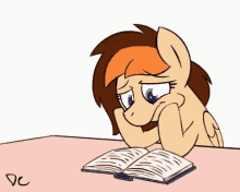 my little pony tired studying