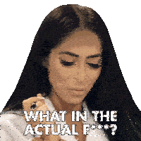 What In The Actual F Angelina Pivarnick Sticker - What In The Actual F Angelina Pivarnick Jersey Shore Family Vacation Stickers