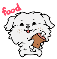 Food Dog Sticker - Food Dog Bone Stickers