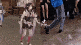 a video of a girl dancing next to a video of a person dancing