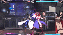 a video game screen shows gordeau and gordeau fighting each other