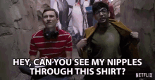 Hey Can You See My Nipples Through This Shirt Worried GIF - Hey Can You See My Nipples Through This Shirt Worried Is This Okay GIFs