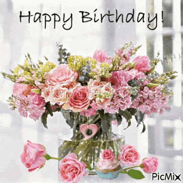 Happy Birthday Flower Bouquet With Name | Best Flower Site