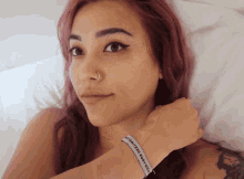 Stare On The Bed GIF - Stare On The Bed Hair Check GIFs
