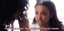 Evelyn Sanders I Want Details GIF - Evelyn Sanders I Want Details Pitch GIFs