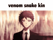 Hajime Hinata Danganronpa GIF - Hajime Hinata Danganronpa Venom Snake GIFs