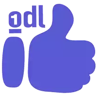 a purple thumbs up icon with the word ipq below it