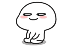 a cartoon drawing of a jellyfish with a smiling face and closed eyes .