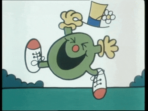 Mr. Funny dances around