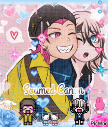 a picture of a boy and a girl with the words sound canon on the bottom right