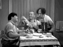 Three Stooges Table Manners GIF - Three Stooges Table Manners Salty GIFs