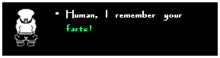 a cartoon character says human i remember your fart .