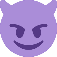 Purple Devil Devil Horns Sticker