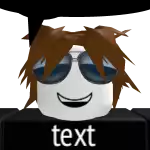 a cartoon character wearing sunglasses and a speech bubble with the word text .