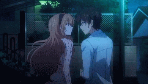 Matching Anime GIF  Matching Anime Kissing  Discover  Share GIFs