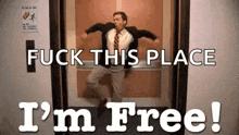 Ed Helms Im Free GIF - Ed Helms Im Free Dancing GIFs