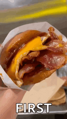 Bacon And Egg Sandwich Breakfast GIF