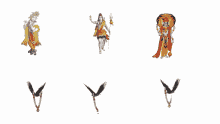 a collage of religious images including a krishna and shiva