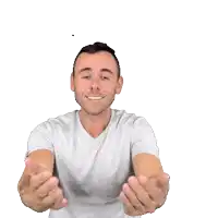 a man with a tattoo on his arm is giving a hug with the words wanna hug behind him