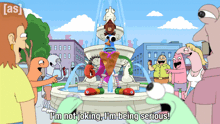 a cartoon character says i 'm not joking and i 'm being serious
