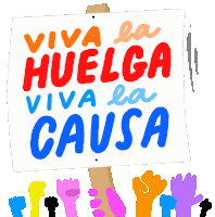 Viva La Huelga Viva La Cuasa Latino Sticker - Viva La Huelga Viva La Cuasa Latino Latina Stickers