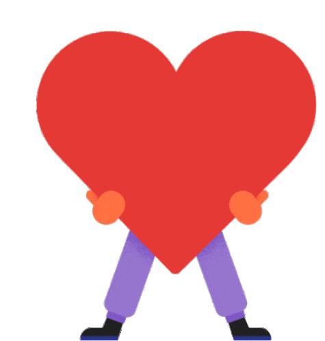 Boy Holds Heart Sticker - Best Friends Forever Purple Pants Heart Stickers