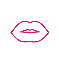 a drawing of a woman 's lips with her tongue out