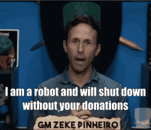Zeke Pinheiro Robot GIF - Zeke Pinheiro Robot I Will Shut Down GIFs