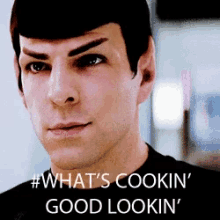 Flirtatious Spock GIF - Flirtatious Spock Whats Cookin Good Lookin GIFs